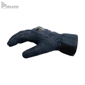 Guantes de Motocicleta Personalizados para Hombre, de Cuero Azul Marino Oscuro, con Protección de Nudillos de Fibra de Carbono, para Conducción y Carreras, OEM - Product Image 5