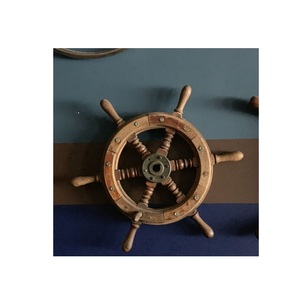 Wooden <b>Ship</b> <b>Wheel</b> Decorative Navigator Theme Feature Created to Enrich Coastal Home Presentation with Lasting Maritime Appeal - Product Image 6
