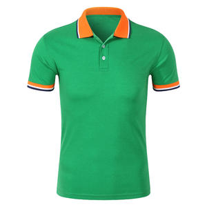 Camiseta de golf azul marino de alta calidad 100% algodón, camiseta deportiva para hombre, polos de golf personalizados con logotipo bordado - Product Image 4