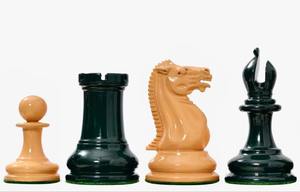 Juego de ajedrez Staunton vintage premium, pintado a mano, de madera de boj, altura del rey 4.5 pulgadas, al mejor precio. - Product Image 6