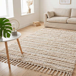 Boho <b>Throw</b> Rug Carpet Low Pile Durable 8x10 Double Sided Hand For Camping Beach <b>Outdoor</b> Indoor Decor Use - Product Image 1