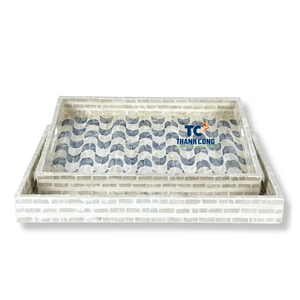 ถาดแม่มุกสุดเก๋ที่ทนทานพร้อมรูปลักษณ์ระดับพรีเมียมสำหรับการตกแต่งภายในและการตกแต่งถาดฝังฝังมุกที่ใช้งานได้จริง - Product Image 1