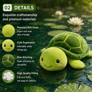 Peluche de Tortuga Marina, Adorable Muñeco de Peluche, Almohada Suave, Juguete Marino para Niños, Regalo, Decoración para Cuarto de Niños - Product Image 5