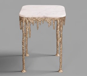 Table d'appoint contemporaine Art Déco en aluminium, finition artistique, couleur et taille personnalisées, décoration de salon, table d'appoint pour la maison - Product Image 1