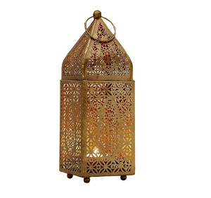 Wholesale Bulk Selling Shiny <b>Gold</b> Color Metal <b>Lantern</b> Portable Metal Candle <b>Lantern</b> With <b>Gold</b> Finish <b>Lantern</b> for Wedding - Product Image 5