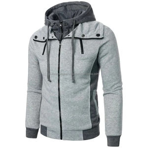Otoño hombres Zip Up Hoodie Casual manga larga ropa de calle hombres sudaderas ligeras deporte cálido ropa al aire libre chándal hombres - Product Image 5