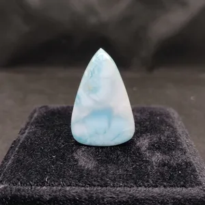 Cabujón de Larimar Azul al por Mayor, Gema Pulida Suelta para Fabricación de Joyas, Tamaños Personalizados para Fabricantes de Joyería - Product Image 5
