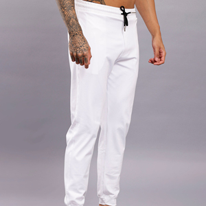 Pantalones Deportivos Blancos con Logotipo Personalizado, Pantalones de Chándal de Felpa Técnica Premium, Fabricante de Ropa Deportiva - Product Image 3
