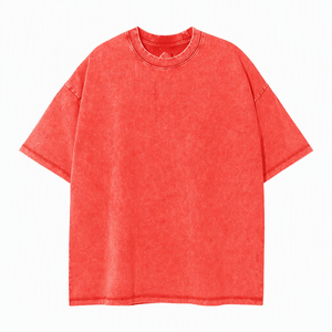 เสื้อยืดคอกลมแขนสั้นสีพื้นสำหรับผู้ชาย ทรงโอเวอร์ไซส์ สไตล์ลำลอง สตรีทแวร์ เป็นมิตรกับสิ่งแวดล้อม ดีไซน์สั่งทำได้ ผ้าถักเจอร์ซีย์ 100% - Product Image 4