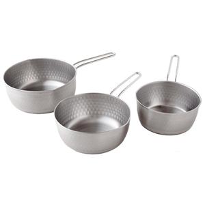 Casserole Yukihira en acier inoxydable, 15 cm, 18 cm, 20 cm, casserole japonaise traditionnelle, motif gaufré circulaire, fabriquée au JAPON, pot de cuisson - Product Image 4