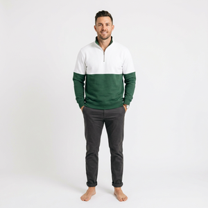 Sudadera con media cremallera al por mayor de fábrica, sudadera con media cremallera de forro polar cepillado, sudadera con media cremallera con lavado vintage - Product Image 3