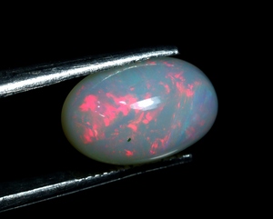 Opale d'Éthiopie naturelle, cabochon, pierre précieuse non montée |   Effet de jeu de couleurs arc-en-ciel éclatant |   Pierre précieuse classique de qualité supérieure - Product Image 2