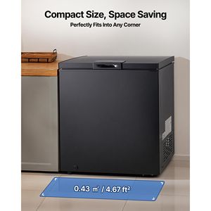Mini Congelador Horizontal de 5 Pies Cúbicos con 2 Cestas Extraíbles y Puerta Superior Abatible - Product Image 5
