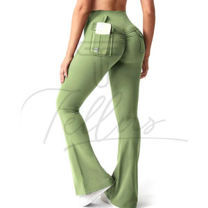 Leggings décontractés pour femmes à taille haute, respirants, couleur unie - Leggings de fitness à longueur cheville en Spandex/Polyester, séchage rapide - Product Image 4