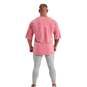 T-shirt Homme Col Rond Uni Personnalisé en Coton Lourd 100% Tricoté Respirant Écologique à Séchage Rapide Coupe Oversize - Product Image 2