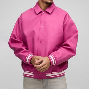 Custom <b>Men's</b> Varsity <b>Jacket</b> <b>Baseball</b> Letterman <b>Jacket</b> Wool Blend Leather Sleeve Team Uniform OEM ODM Wholesale Production - Product Image 1