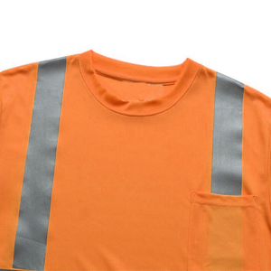 T-shirts de travail haute visibilité pour les ouvriers du bâtiment avec bandes réfléchissantes, logo personnalisé, caractéristiques de sécurité pour les commandes en gros - Product Image 3