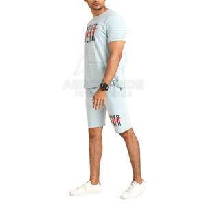 Conjunto de Camiseta y Pantalones Cortos Casuales para Hombre, Estilo Urbano, Logotipo y Diseño Personalizados, Ecológico, de Secado Rápido - Product Image 6