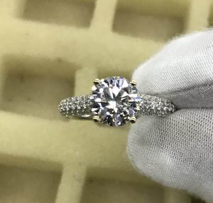 ZAWO Classic Rose Gold Plated Luxury Moissanite Engagement <b>Rings</b> Unisex Perfect Wedding Party Anniversary Gift - Product Image 2