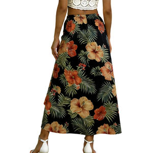 Falda Hawaiana de Algodón 100% de Alta Calidad para Mujer, Cintura Natural, Bordada, Ligera, Transpirable, Estilo Tropical Aloha para la Playa - Product Image 2