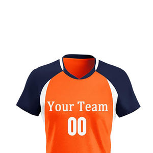 Unisex Sublimated 100% Polyester <b>Volleyball</b> Jersey <b>Set</b> Blue Gradient V-Neck Sleeveless Moisture Wicking Fitted Uniform - Product Image 5
