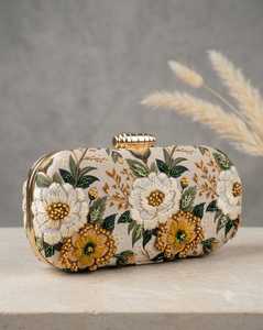 Traditional Indian Printed Embroidered Clutch Purse Women Wedding Evening Party <b>Bag</b> - Product Image 2