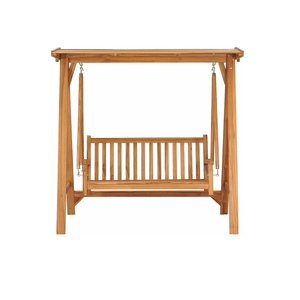 Silla Columpio de Madera de Teca para Exteriores, Banco Colgante para Patio, Jardín, Villa, Resort, Patio Trasero, Balcón, Uso Relajante - Product Image 2
