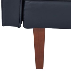 Divano da Soggiorno 2131-BLACK in PU Nero Opaco - Product Image 4