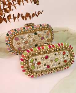 Sacs fourre-tout en tissu brodé à la main en coton, sacs à bandoulière avec poignée, fermeture éclair, sacs à bandoulière pour femmes, accessoires - Product Image 4