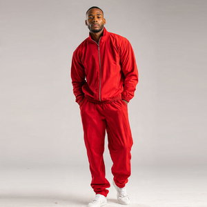 Survêtement en polyester à col montant pour homme, 100 % polyester, avec fermeture éclair, style streetwear, en nylon - Product Image 2