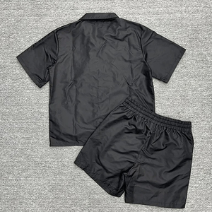 Custom <b>Men's</b> Windbreaker 2-Piece Set Solid Spandex Polyester Lightweight Quick Dry <b>Jacket</b> and Shorts Outdoor Streetwear - Product Image 5
