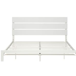 Letto Matrimoniale Contemporaneo in Metallo Bianco, Stile Casual, Arredamento Camera da Letto - Product Image 4