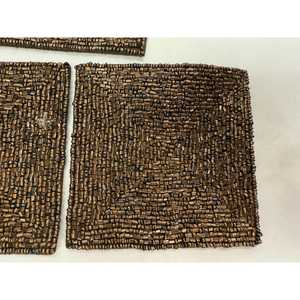 Rich bronze and earthy tone finish Stylish artisan crafted <b>placemats</b> Perfect for dining table styling Detailed handcrafted <b>bead</b> - Product Image 5