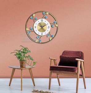 Contemporary Art Deco Black Metal <b>Wall</b> <b>Clock</b> Bedroom & Living Room Home Decor Birthday Gift Handmade Hanging <b>Wall</b> Art - Product Image 2