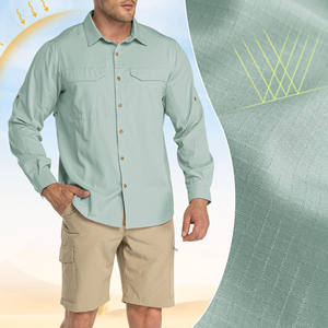 เสื้อเดินป่าระบายอากาศได้ดีสำหรับผู้ชาย ผ้าโพลีเอสเตอร์ 100% เสื้อผ้ากีฬากลางแจ้ง เสื้อผู้ชาย แห้งเร็ว น้ำหนักเบา สไตล์ลำลอง เสื้อเดินป่า - Product Image 3