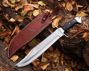 Couteau Bowie droit artisanal en acier inoxydable A&M ENTERPRISES, manche en micarta, pour la chasse, le camping et la survie. - Product Image 1