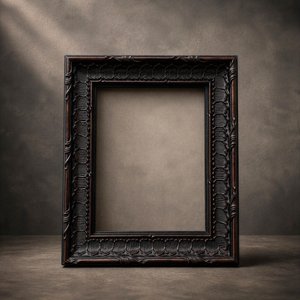 <b>Black</b> European Style Small Wood <b>Framed</b> Oil Painting Wall Art with Handmade Eco-Friendly Custom Logo and Fast Delivery - Product Image 1