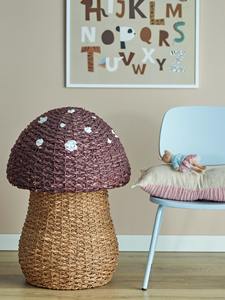 Mushroom-shaped woven water hyacinth <b>basket</b> <b>with</b> <b>lid</b> Handmade Storage <b>Basket</b> Wholesale eco-friendly Made in Vietnam - Product Image 5