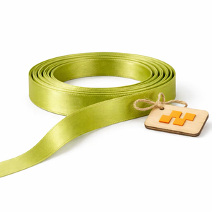 Cinta de Satén Tejida de Primera Calidad, Resistente a la Contracción, de 12 mm, Color Verde Menta, de una Sola Cara, 100% Poliéster, para Manualidades y Regalos - Product Image 1