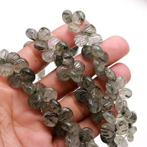 ลูกปัดเปลือกหอยแกะสลักสีดำรูไทล์ธรรมชาติ เจาะด้านข้าง ขนาด 9-10 มม. ลูกปัดรูไทล์สีดำแกะสลักด้วยมือ สำหรับทำเครื่องประดับ ขายส่ง - Product Image 1