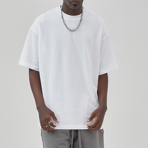 T-shirt décontracté uni en coton 100% 230 g/m² pour hommes et femmes, coupe ample, vente en gros - Product Image 1
