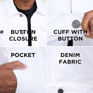Mens Denim Jacket With Multi Pockets Utility Style Long Sleeve Jean Coat Outdoor Travel Jacket Durable Cotton Fabric Clothing - Product Image 6