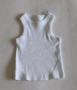 Débardeur côtelé pour fille, personnalisé, pour fitness, entraînement, gym, décontracté, en coton tricoté, sans manches, séchage rapide, écologique - Product Image 2