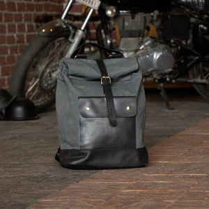 Sac à dos en cuir et toile, grand format, pour ordinateur portable, haute qualité, vente en gros, marque privée, usine LCB-0095 - Product Image 1