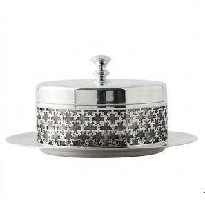 Plat à beurre rond en argent sterling, personnalisé et le plus vendu, vaisselle de table de cuisine sur mesure - Product Image 3