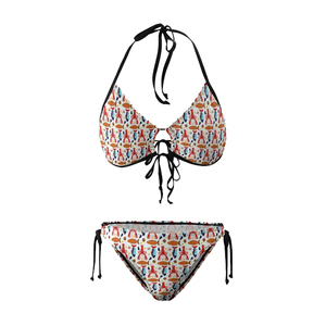 Two Piece Plus Size Halter Neck <b>Sexy</b> Beachwear Padded Push-Up <b>Bikini</b> <b>Sets</b> OEM Custom Logo Front Position Customizable Design - Product Image 6