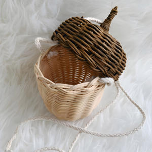 Nouveautés sortie enfants sacs rotin gland mignon épaule sacs à main enfants bandoulière été sac ludique - Product Image 4