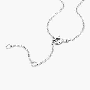 Petite Heart Diamond <b>Necklace</b> In White Gold - Product Image 5