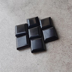 Piedra Preciosa Cuadrada de Ónix Negro Natural, Corte Plano para Joyería - Product Image 6