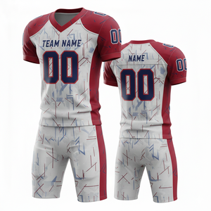 เสื้อฝึกซ้อมอเมริกันฟุตบอลแบบกำหนดเองสำหรับผู้ใหญ่ แขนสั้น ระบายอากาศได้ดี มีไซส์พลัส คอวี ผลิตจากโพลีเอสเตอร์ 100% - Product Image 6